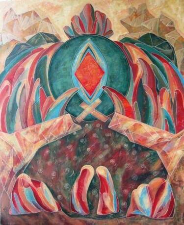 Painting titled "Миры" by Ekaterina Abramova, Original Artwork
