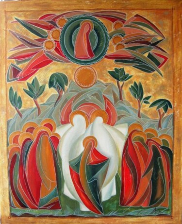 Painting titled "Благодать" by Ekaterina Abramova, Original Artwork