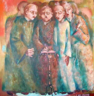 Painting titled "Хор" by Ekaterina Abramova, Original Artwork