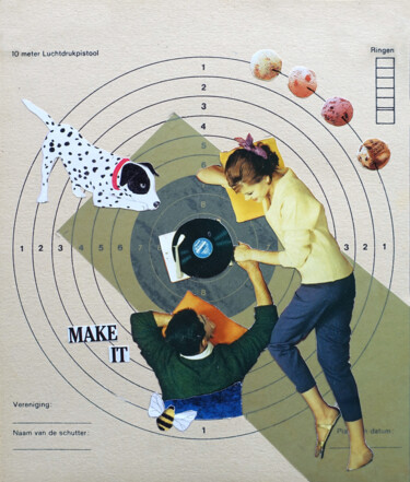 Collages intitolato "Aim to Be Human #2" da Ekaterina Anikina, Opera d'arte originale, Collages