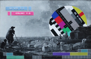 Collages titulada "New reality 1" por Ekaterina Anikina, Obra de arte original, Collages