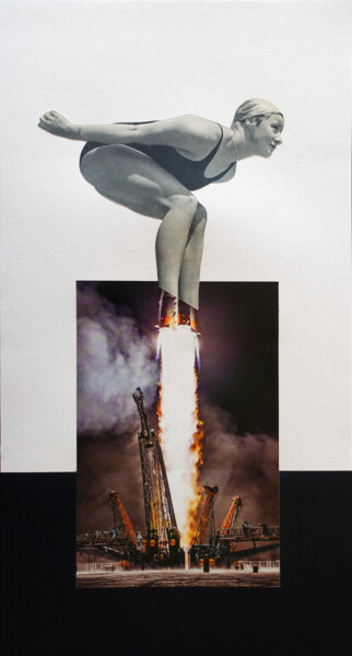 Collages titled "Start" by Ekaterina Anikina, Original Artwork, Collages