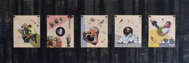 Collages getiteld "Aim to Be Human" door Ekaterina Anikina, Origineel Kunstwerk, Collages