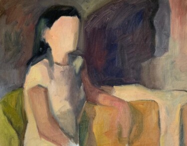 Peinture intitulée "Girl in the evening" par Ekaterina Belukhina, Œuvre d'art originale, Huile