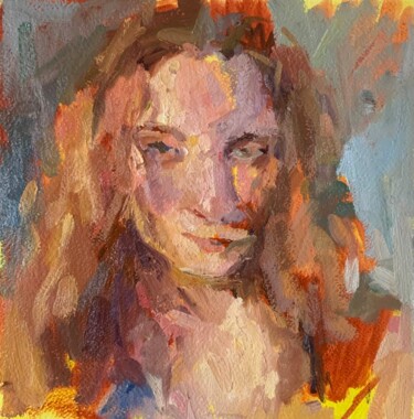 Painting titled "Vikki" by Ekaterina Belukhina, Original Artwork, Oil