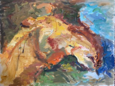 Pittura intitolato "Happy Horse" da Ekaterina Belukhina, Opera d'arte originale, Olio Montato su Telaio per barella in legno