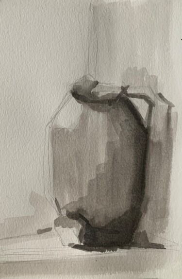 Peinture intitulée "A large pitcher ste…" par Ekaterina Belukhina, Œuvre d'art originale, Encre
