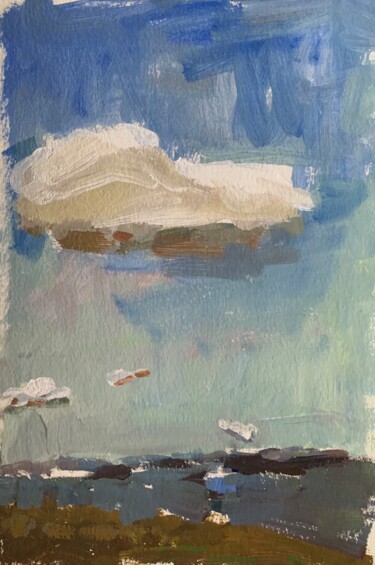 Malerei mit dem Titel "Heavy cloud" von Ekaterina Belukhina, Original-Kunstwerk, Acryl