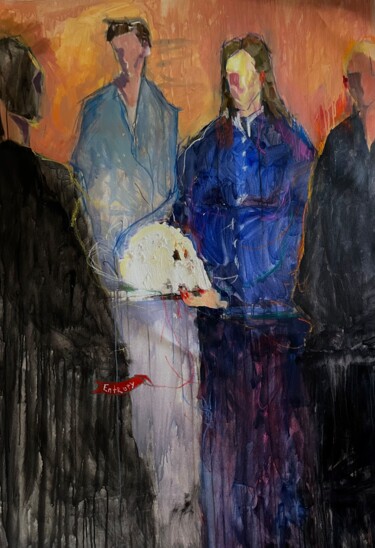 Painting titled "La mort de la mort" by Ekaterina Belukhina, Original Artwork, Acrylic