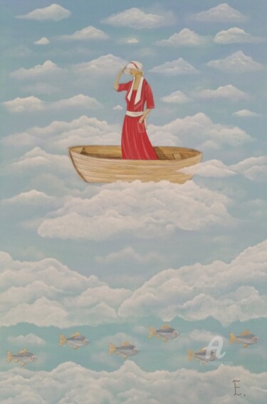 Painting titled "К мечте!" by Ekaterina Bespolova, Original Artwork, Acrylic Mounted on Wood Stretcher frame