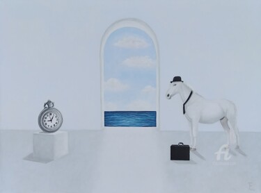 Картина под названием "Время-2" - Екатерина Бесполова, Подлинное произведение искусства, Акрил Установлен на Деревянная рама…