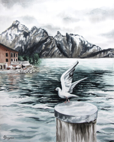 Картина под названием ""The seagull" Origi…" - Екатерина Гамзаева, Подлинное произведение искусства, Акварель