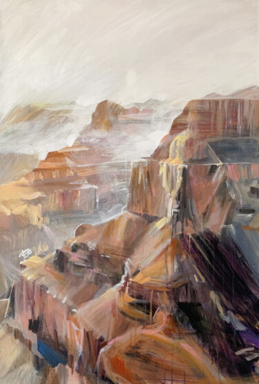 Pintura intitulada "Grand Canyon No.2" por Ekaterina Glazkova, Obras de arte originais, Acrílico