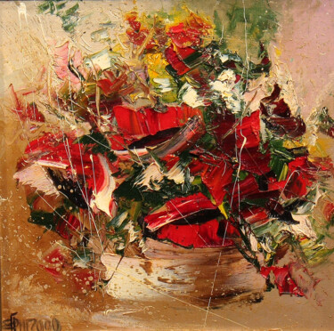 Картина под названием "Poppies - 3" - Ekaterina Grigorieva, Подлинное произведение искусства, Масло