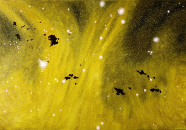 Peinture intitulée ""Space symphony"" par Ekaterina Kusmartseva, Œuvre d'art originale, Huile Monté sur Châssis en bois