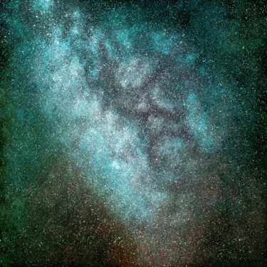 Картина под названием ".Space symphony" - Ekaterina Kusmartseva, Подлинное произведение искусства, Масло Установлен на картон