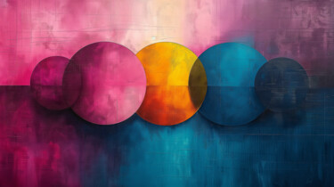 Картина под названием "Beliefs - abstract…" - Ekaterina Larina, Подлинное произведение искусства, Масло