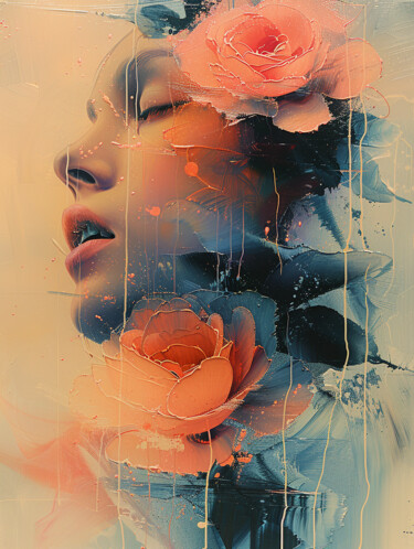 Digitale Kunst mit dem Titel "DREAMS 2 - canvas p…" von Ekaterina Larina, Original-Kunstwerk, Öl