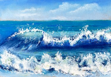 Tekening getiteld "Seascape - pastel,…" door Ekaterina Larina, Origineel Kunstwerk, Pastel