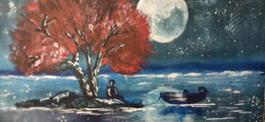 Картина под названием "Остров Буян" - Екатерина Мосина, Подлинное произведение искусства, Акрил