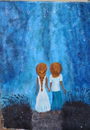 Картина под названием "путь на двоих" - Екатерина Мосина, Подлинное произведение искусства, Акрил