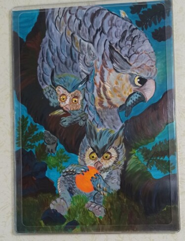 Schilderij getiteld "Три мудрости" door Ekaterina Mosina, Origineel Kunstwerk, Acryl