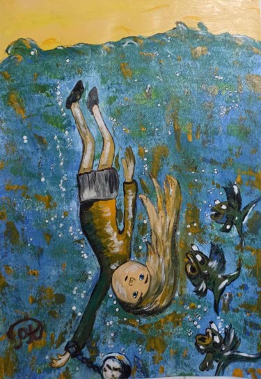 Pittura intitolato "Аврал" da Ekaterina Mosina, Opera d'arte originale, Acrilico