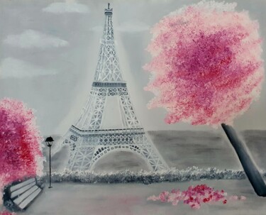 Peinture intitulée "Parisian dream" par Ekaterina Nichubai (Shpekht), Œuvre d'art originale, Huile