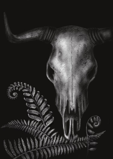 Digital Arts titled "SCULL 3" by Ekaterina Nikulina, Original Artwork, 2D Digital Work