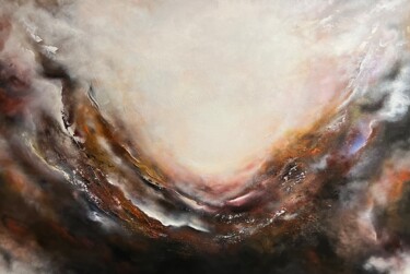 Malerei mit dem Titel "«Radiant Nebula»" von Ekaterina Nova, Original-Kunstwerk, Acryl Auf Keilrahmen aus Holz montiert