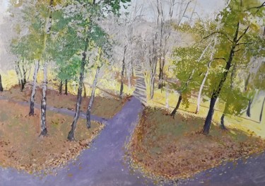 Картина под названием "Autumn in Kyiv" - Ekaterina Savina, Подлинное произведение искусства, Акрил