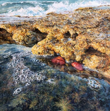 Картина под названием "Морские лилии" - Ekaterina Shenayeva, Подлинное произведение искусства, Акрил