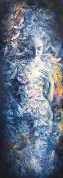 Pittura intitolato "Внутренний свет" da Ekaterina Shenayeva, Opera d'arte originale, Acrilico