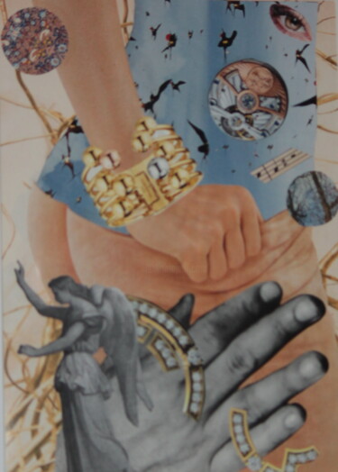 Collagen mit dem Titel "Sacrament.Shedding…" von Ekaterina Shytova, Original-Kunstwerk, Collagen