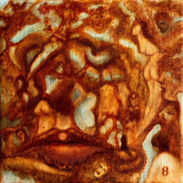 Painting titled "SOULS / EPISODE 3/1…" by Ekaterina Zakharova, Original Artwork, Oil Mounted on Wood Stretcher frame