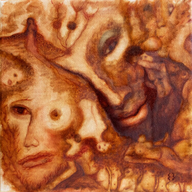 Картина под названием "SOULS / EPISODE 5/1…" - Екатерина Захарова, Подлинное произведение искусства, Масло Установлен на Дер…