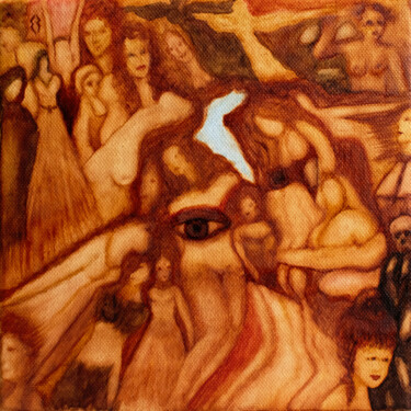 Pittura intitolato "SOULS / EPISODE 13/…" da Ekaterina Zakharova, Opera d'arte originale, Olio Montato su Telaio per barella…