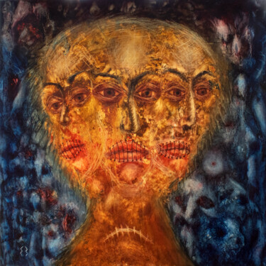 Malerei mit dem Titel "TIME TO BE SILENT" von Ekaterina Zakharova, Original-Kunstwerk, Öl Auf Keilrahmen aus Holz montiert