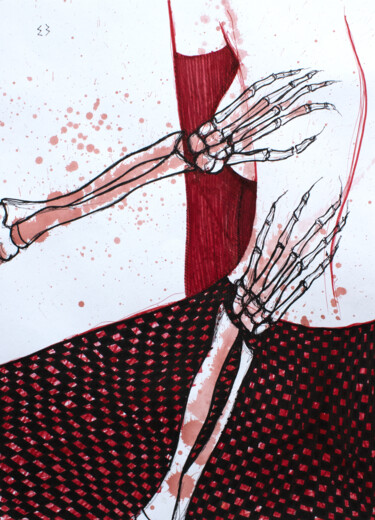 Disegno intitolato "HARD STORIES_1" da Ekaterina Zakharova, Opera d'arte originale, Pennarello