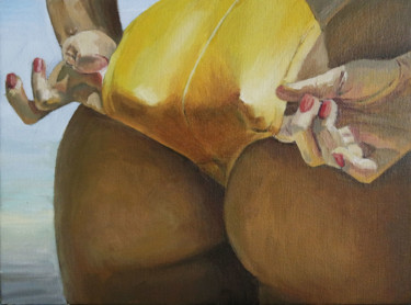 Картина под названием "Yellow" - Ekaterinova, Подлинное произведение искусства, Масло Установлен на картон
