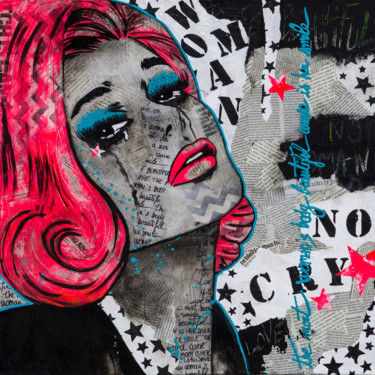 Painting titled "No Women No Cry Ven…" by Eklektik Art, Original Artwork, Acrylic Mounted on Wood Stretcher frame