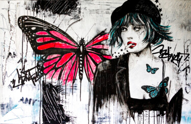 "Butterfly" başlıklı Tablo Eklektik Art tarafından, Orijinal sanat, Akrilik Ahşap Sedye çerçevesi üzerine monte edilmiş
