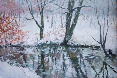 Картина под названием "Волшебница зима" - Екатерина, Подлинное произведение искусства, Масло