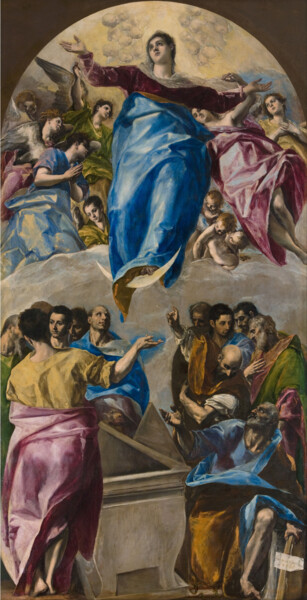 Ζωγραφική με τίτλο "L'Assomption de la…" από El Greco, Αυθεντικά έργα τέχνης, Λάδι
