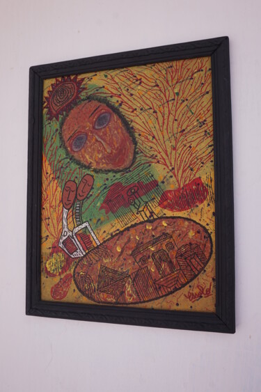 Ζωγραφική με τίτλο "Way to home" από El Mehdi Essolo, Αυθεντικά έργα τέχνης, Ακρυλικό Τοποθετήθηκε στο Χαρτόνι