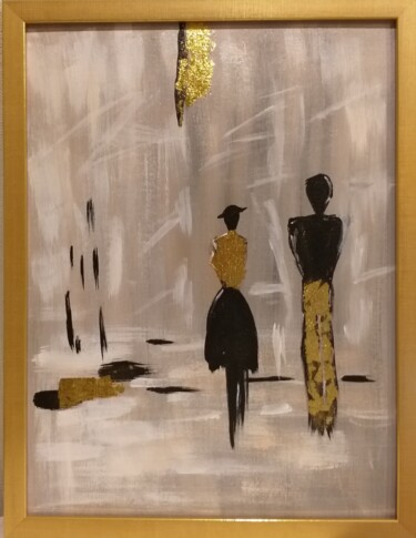 Pintura intitulada "Золотые люди" por Elvira Sheremeteva, Obras de arte originais, Acrílico