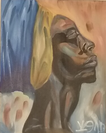 Картина под названием "Африканка" - Эльвира Шереметьева, Подлинное произведение искусства, Масло