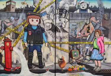 "Rue de la paix" başlıklı Tablo El-Zoufri tarafından, Orijinal sanat, Akrilik Ahşap panel üzerine monte edilmiş