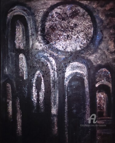 Peinture intitulée "" Cathédrale en deu…" par Ela Couturier, Œuvre d'art originale, Acrylique Monté sur Châssis en bois