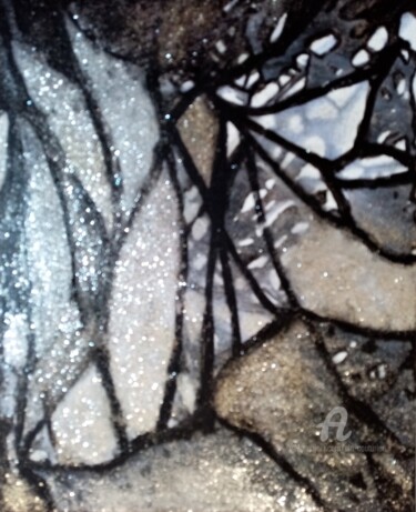 Peinture intitulée "" En hiver "" par Ela Couturier, Œuvre d'art originale, Acrylique Monté sur Châssis en bois
